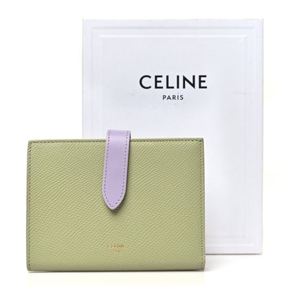 Celine Grained Calfskin Medium Multifunction Strap Wallet Sage Lilas