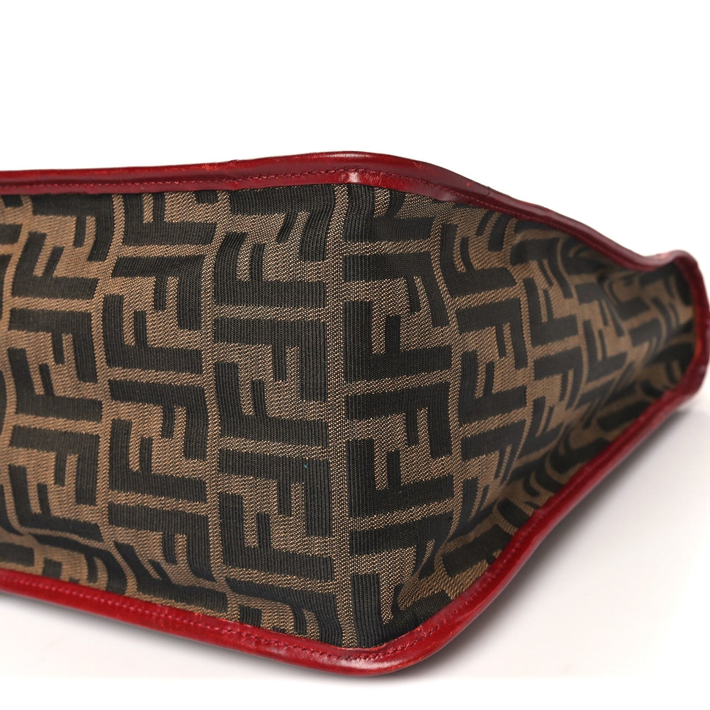 Fendi Zucca Handbag Tobacco Red