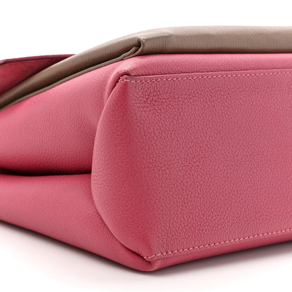 Louis Vuitton Soft Calfskin My Lockme Top Handle Lie De Vin Oxford Greige