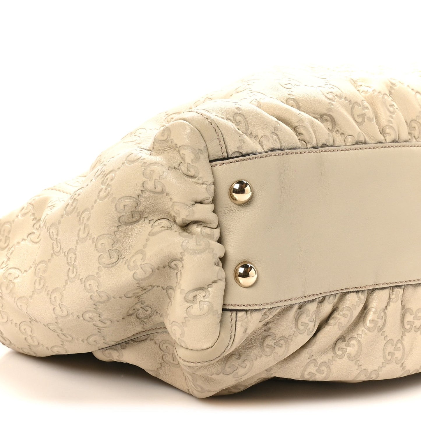 Gucci Guccissima D Gold Tote White