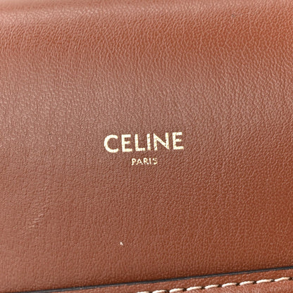 Celine Calfskin Phone Pouch With Flap Tan