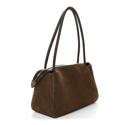 Prada Camoscio Medium Darling Shoulder Bag Cocoa Brown