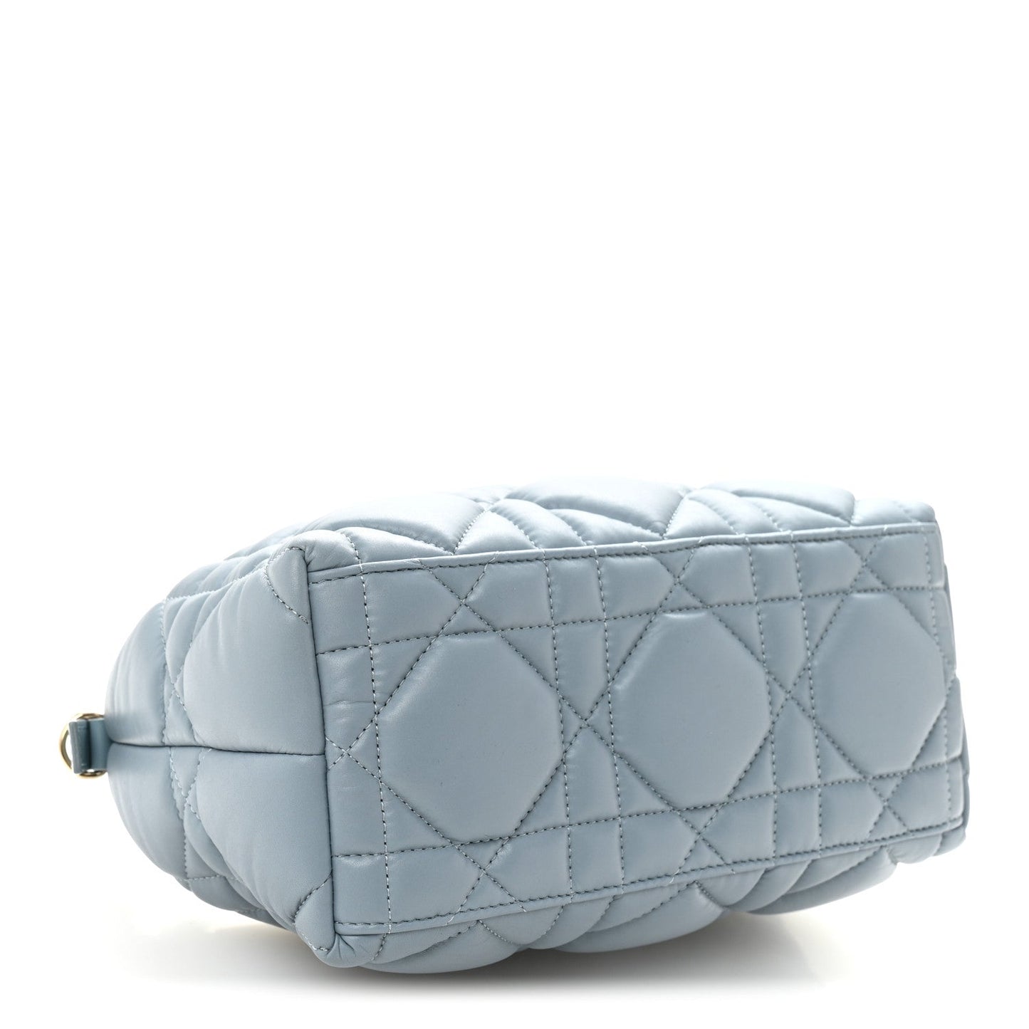 Christian Dior Calfskin Macrocannage Small Diortravel Nomad Pouch Bracing Blue
