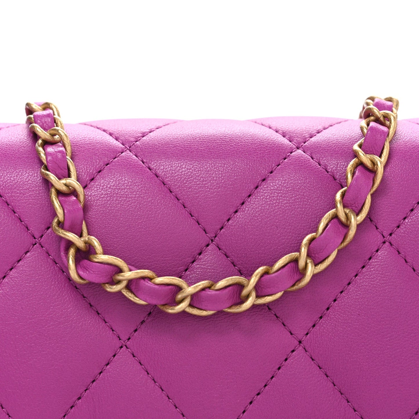 Chanel Lambskin Quilted CC Small Dynasty Flap Purple
