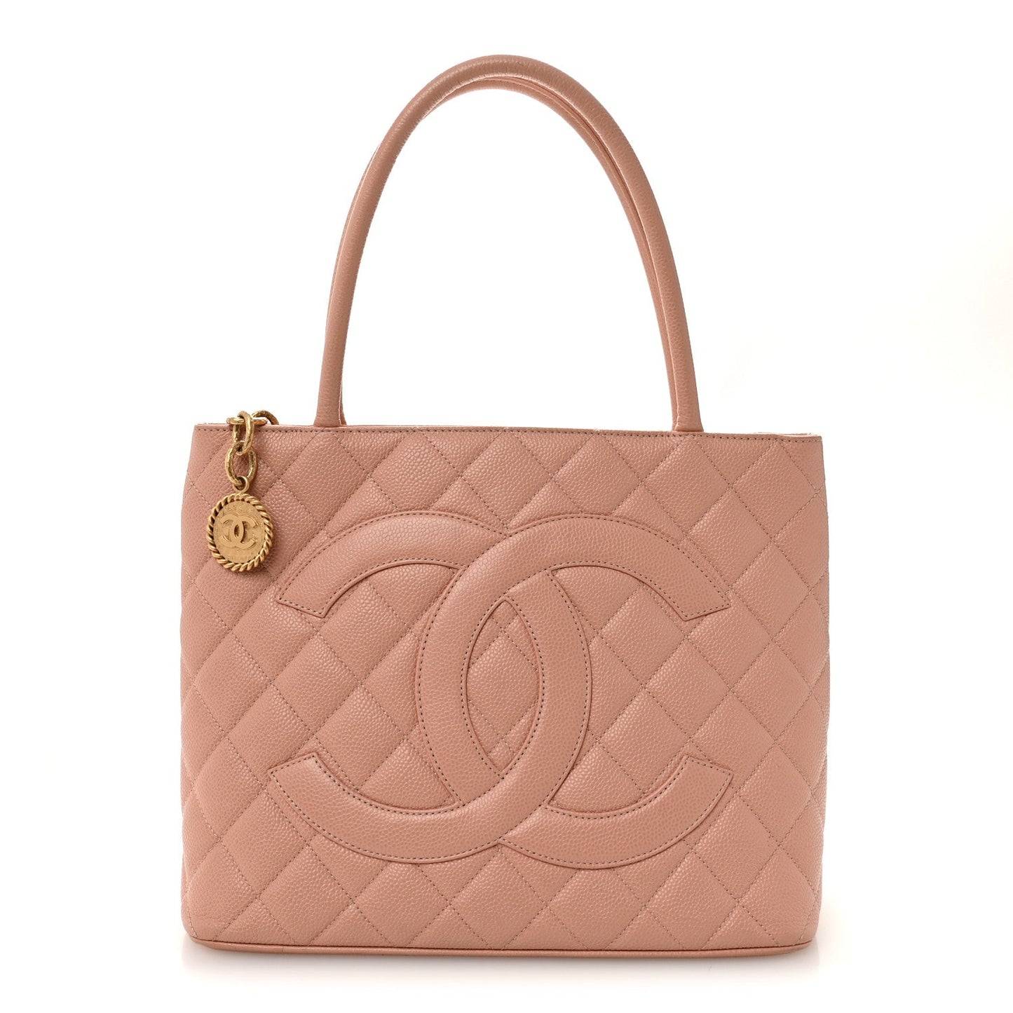 Chanel Caviar Quilted Medallion Tote Light Pink