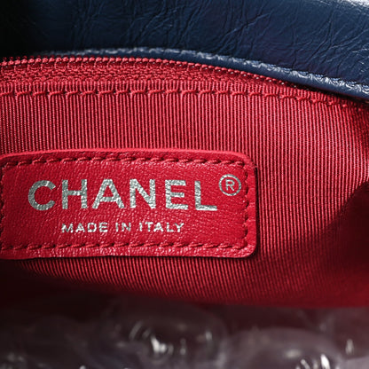 Chanel Aged Calfskin Quilted Medium Gabrielle Hobo Navy Black
