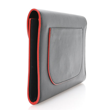 Celine Smooth Calfskin Trotteur Clutch Navy Blue Red