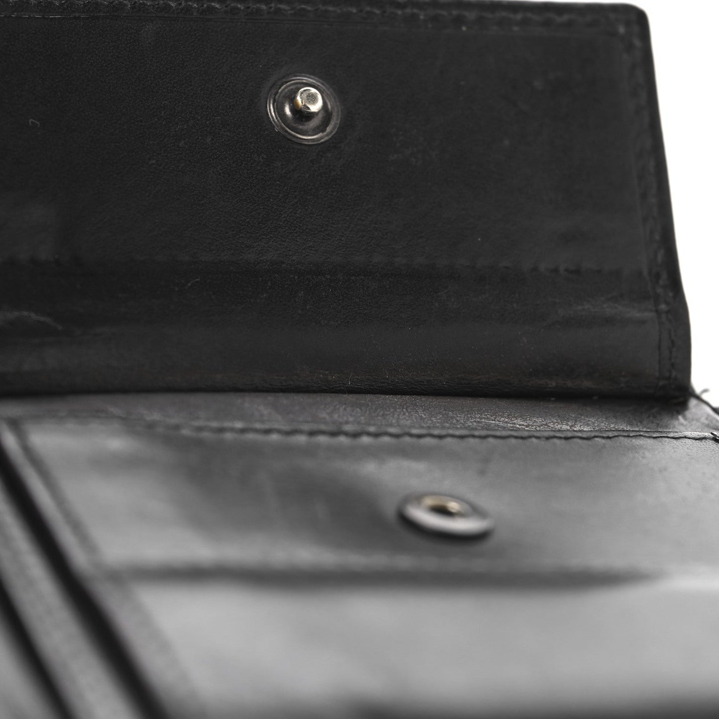 Bottega Veneta Nappa Maxi Intrecciato Bi-Fold Wallet Black