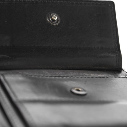 Bottega Veneta Nappa Maxi Intrecciato Bi-Fold Wallet Black