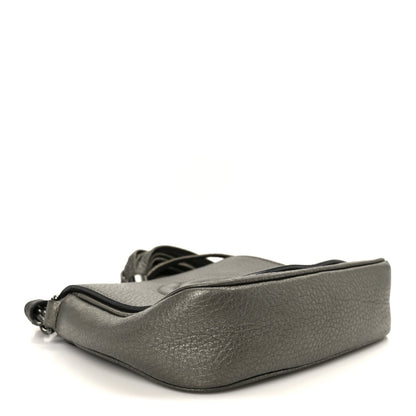 Gucci Metallic Pebbled Calfskin Small Soho Flap Crossbody Sasso