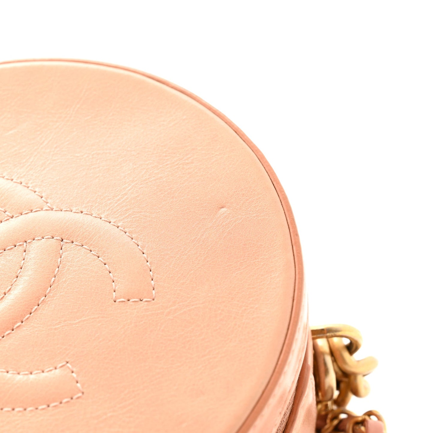 Chanel Glazed Calfskin Round As Earth Evening Bag Beige