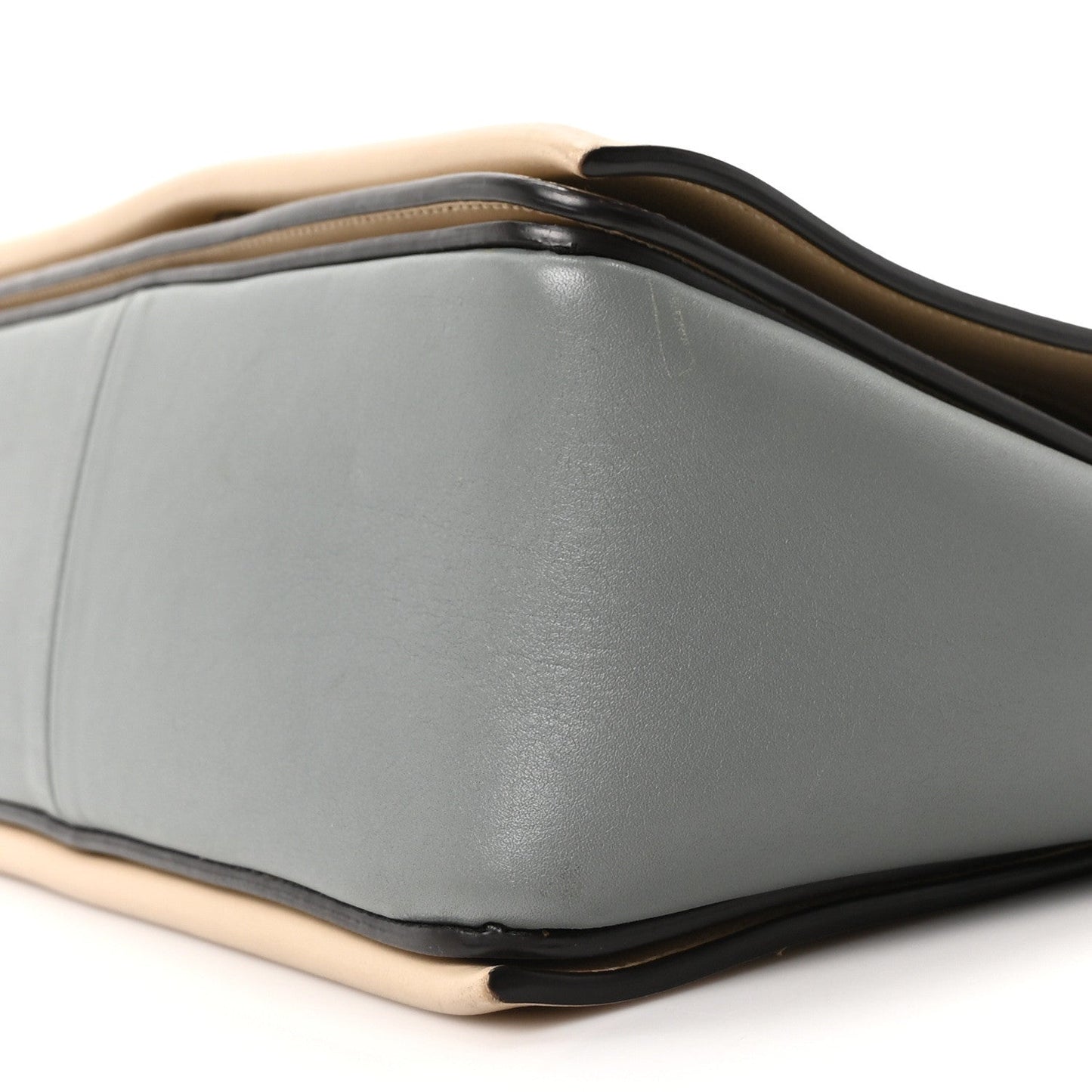 Celine Shiny Smooth Calfskin Medium Frame Shoulder Bag Grege Storm