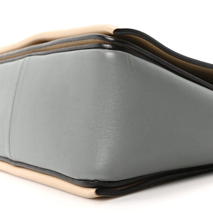 Celine Shiny Smooth Calfskin Medium Frame Shoulder Bag Grege Storm