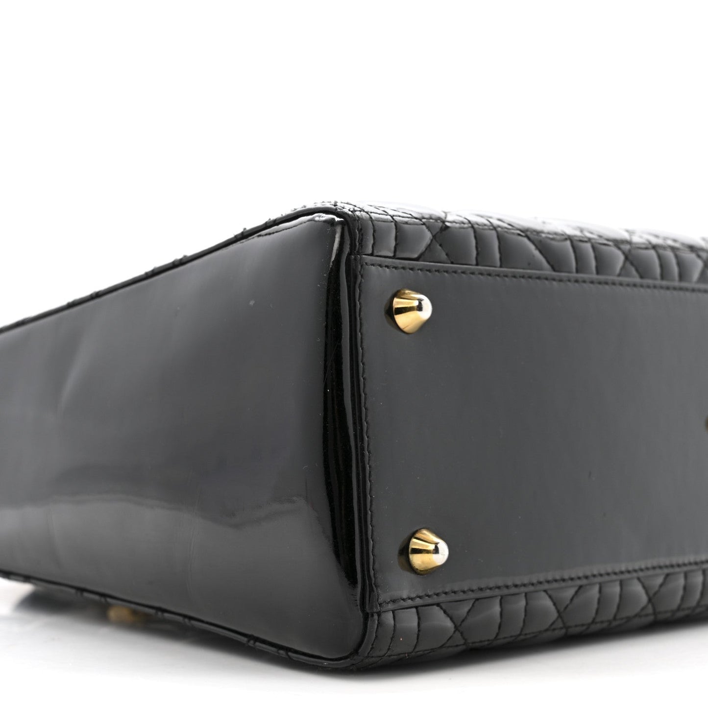 Christian Dior Patent Cannage Large Lady Dior Black