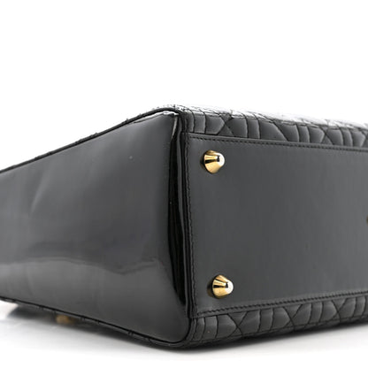 Christian Dior Patent Cannage Large Lady Dior Black
