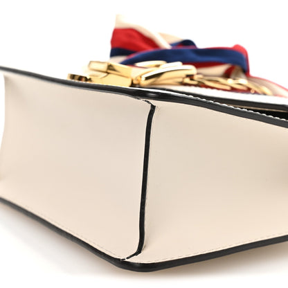 Gucci Calfskin Mini Sylvie Shoulder Bag White