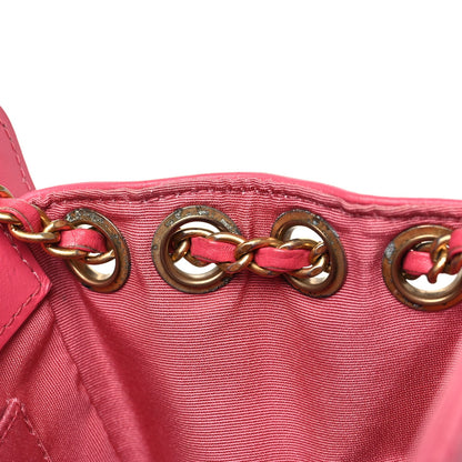 Chanel Calfskin Quilted Small CC Chain Accordion Tote Pink