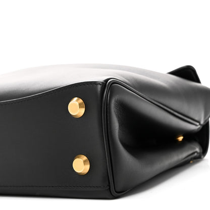 Balenciaga Natural Smooth Calfskin Mini Rodeo Top Handle Handbag Black