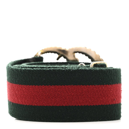 Gucci Canvas Torchon Double G Web Belt 100 40 Verde