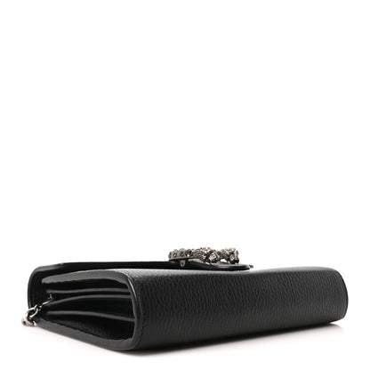 Gucci Calfskin Mini Dionysus Chain Wallet Black