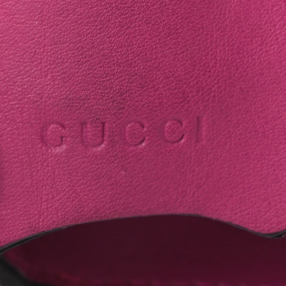 Gucci GG Supreme Monogram Calfskin Small Padlock Shoulder Bag Beige Hibiscus Red New Rosette