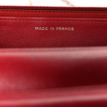 Chanel Caviar Timeless CC Wallet on Chain WOC Red