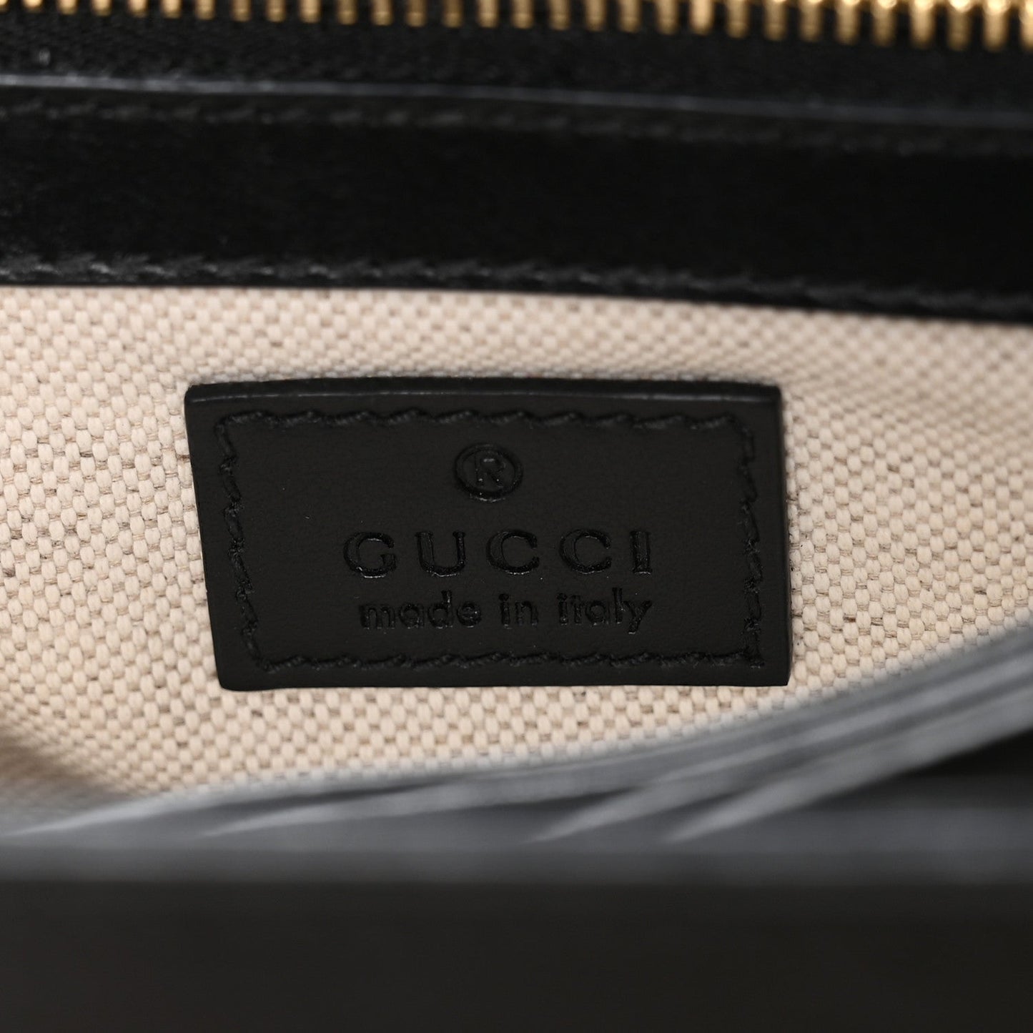 Gucci Calfskin GG Matelasse Small Flap Shoulder Bag Black Natural