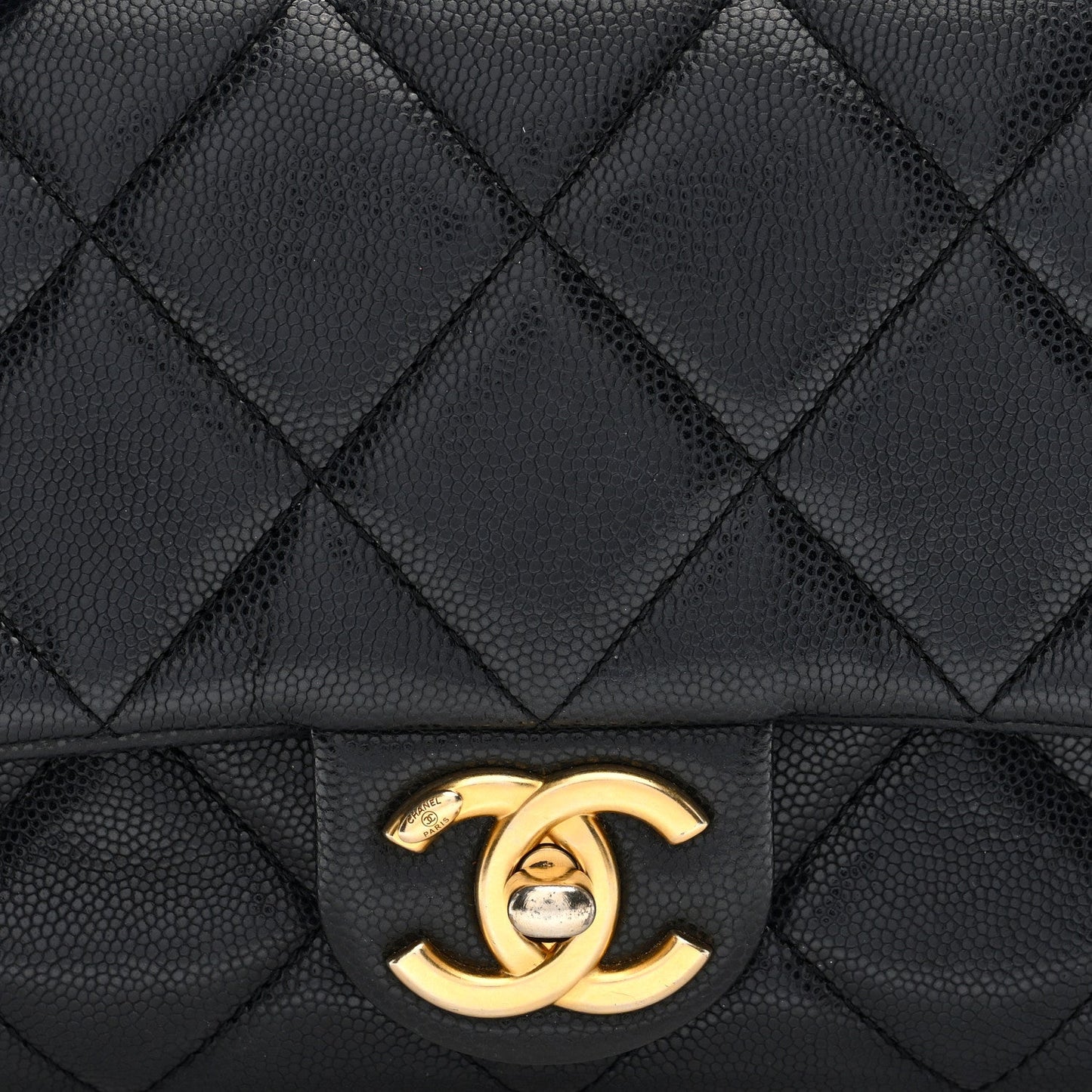 Chanel Caviar Quilted Small Twist Your Buttons Flap Black