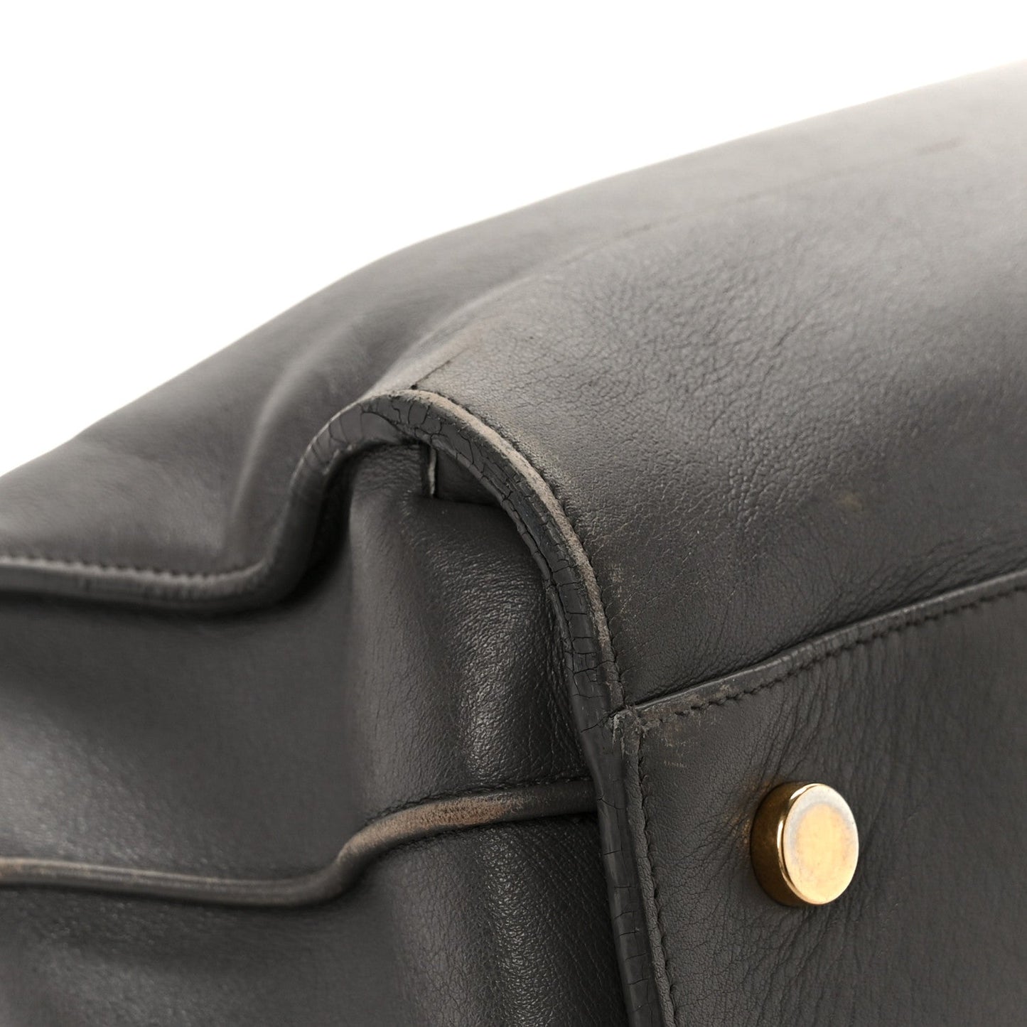 Saint Laurent Calfskin Large Sac de Jour Carryall Grey