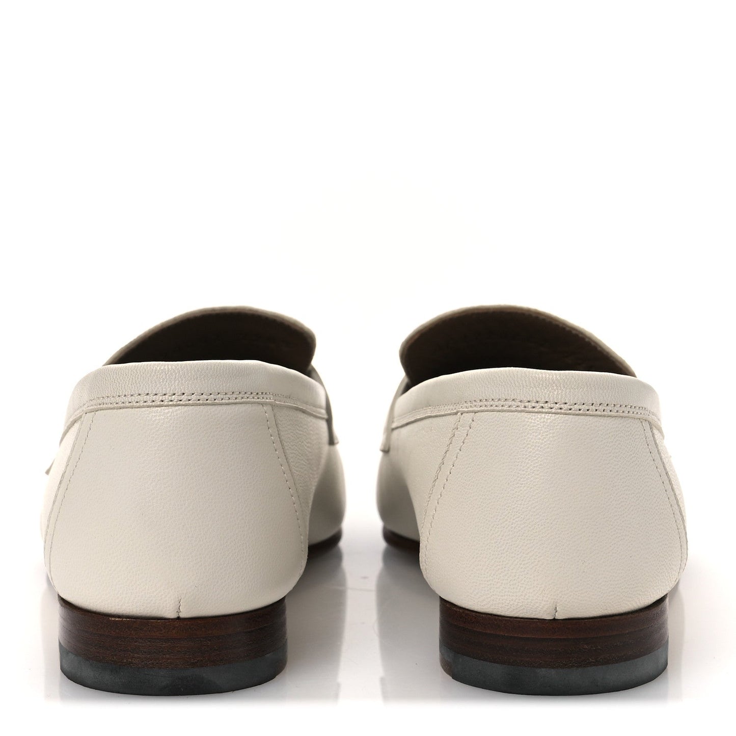 Hermes Calfskin Womens Paris Loafers 37 White
