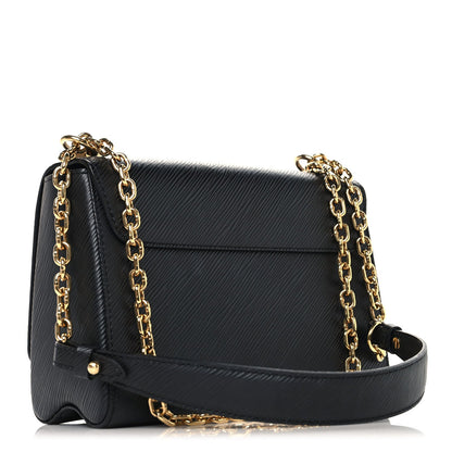 Louis Vuitton Epi Flowers Twist Shoulder Bag MM  Black