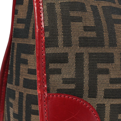 Fendi Zucca Handbag Tobacco Red
