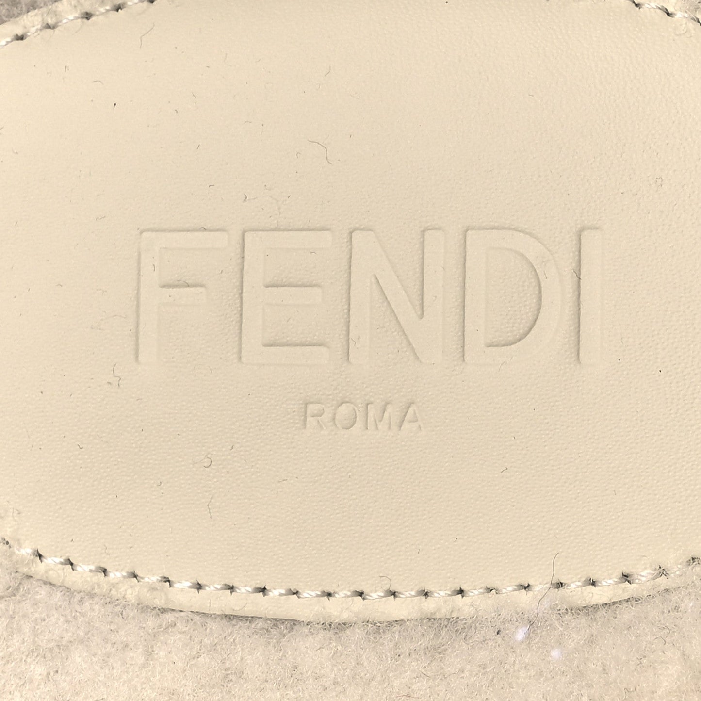 Fendi Suede Shearling FF Embossed Mens Sabot Mules 39 Brown