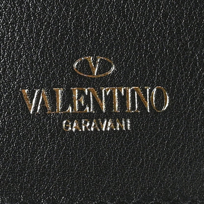 Valentino Garavani Calfskin Rockstud Continental Wallet Black