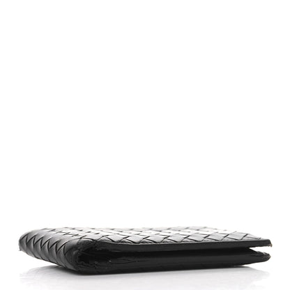 Bottega Veneta Nappa Maxi Intrecciato Bi-Fold Wallet Black