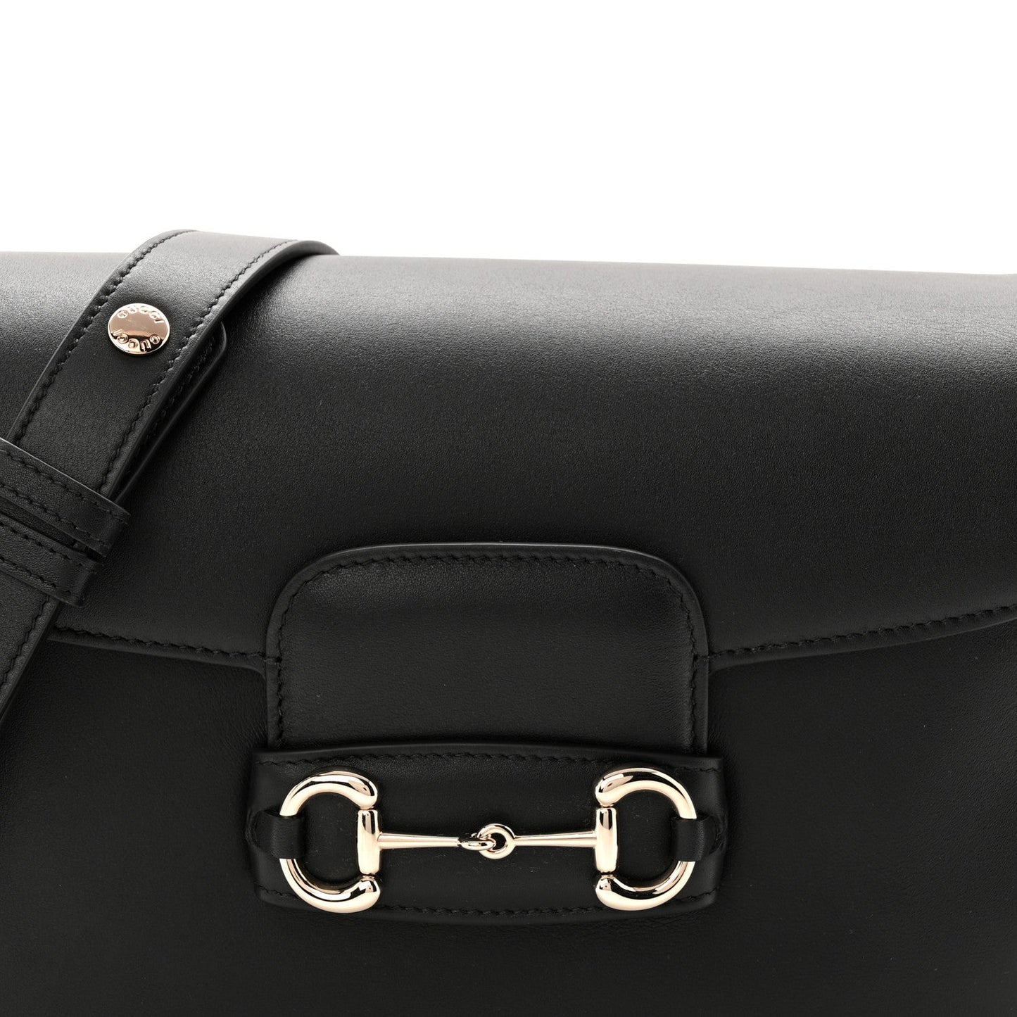 Gucci Ciny Lux Calfskin Horsebit 1955 Soft Small Shoulder Bag Black