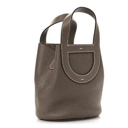 Hermes Taurillon Clemence Swift In-The-Loop 18 Bag Etoupe