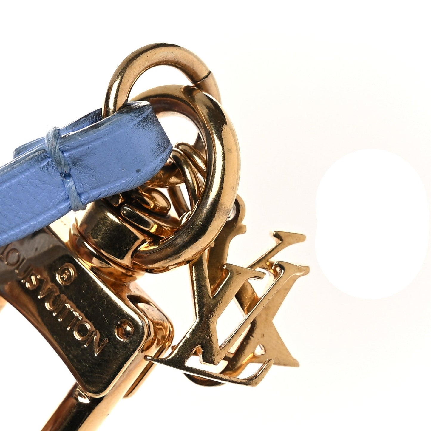 Louis Vuitton Calfskin Jeff Koons Masters LV Rabbit Bag Charm Key Ring Blue