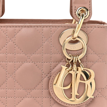 Christian Dior Lambskin Cannage Small My ABCDior Lady Dior Fard