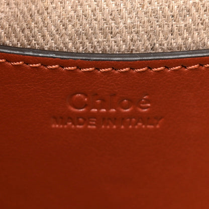Chloe Calfskin Suede Small Tess Bag Sepia Brown
