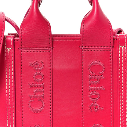 Chloe Calfskin Mini Woody Ribbon Tote Fizzy Pink
