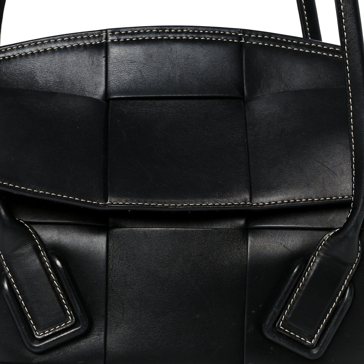 Bottega Veneta French Calfskin Maxi Intrecciato Arco 33 Black