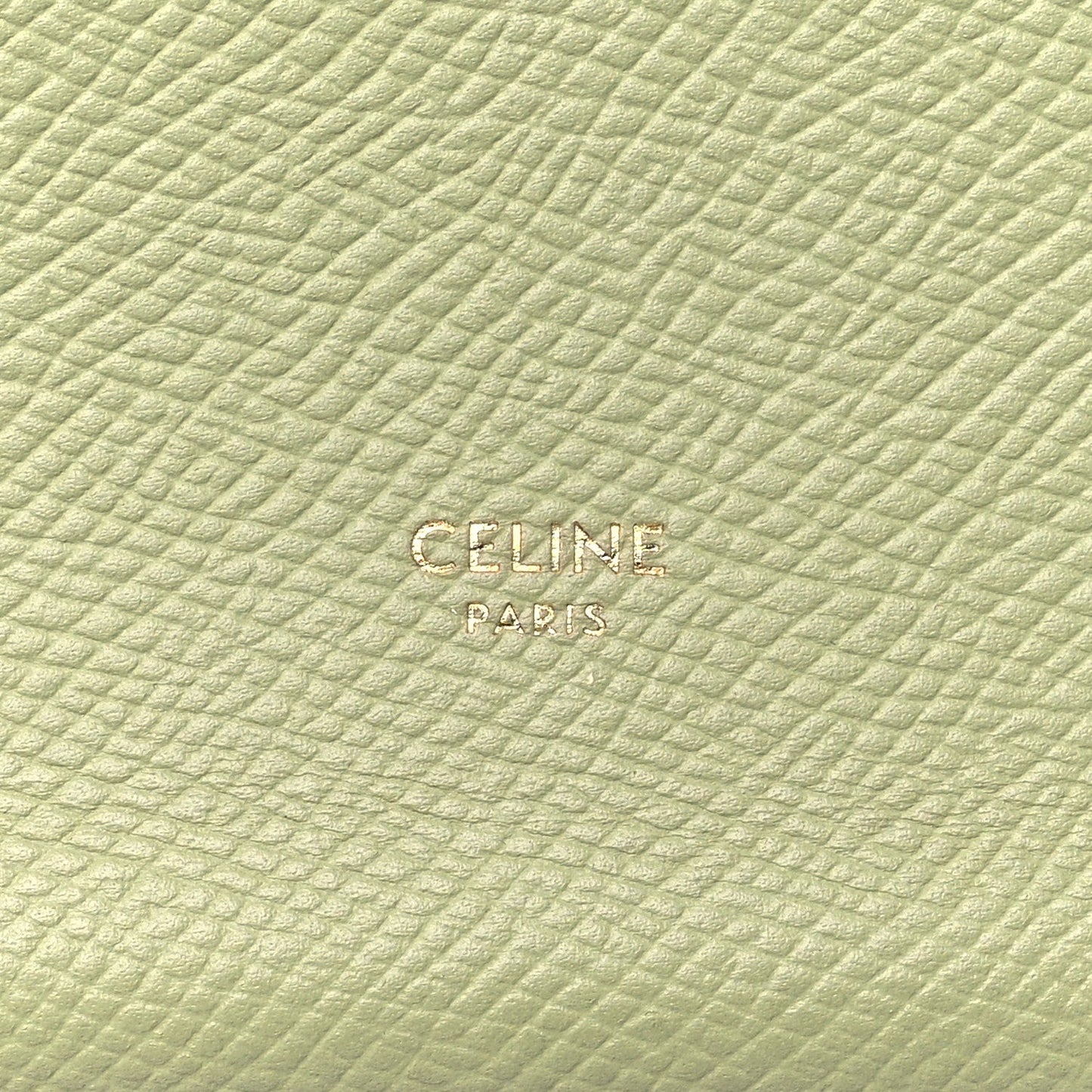 Celine Grained Calfskin Medium Multifunction Strap Wallet Sage Lilas