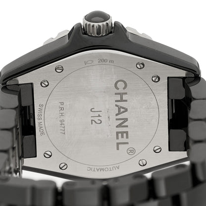 Chanel Stainless Steel Ceramic 38mm J12 Phantom Automatic Watch Black
