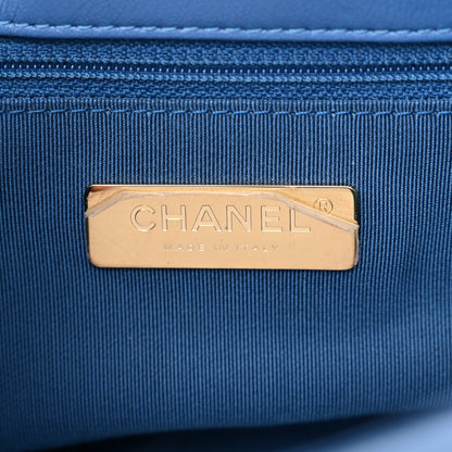 Chanel Lambskin Quilted Medium Chanel 19 Flap Blue