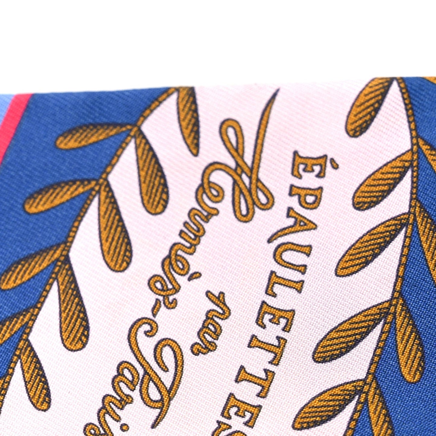 Hermes Silk Epaulettes De Gala Twilly Vert Amande Rose