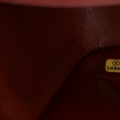 Chanel Caviar Quilted Jumbo Double Flap Dark Red