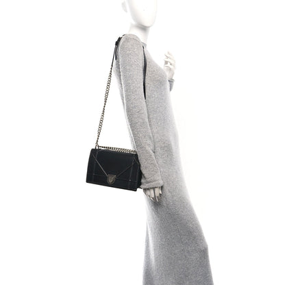 Christian Dior Lambskin Medium Diorama Flap Bag Black
