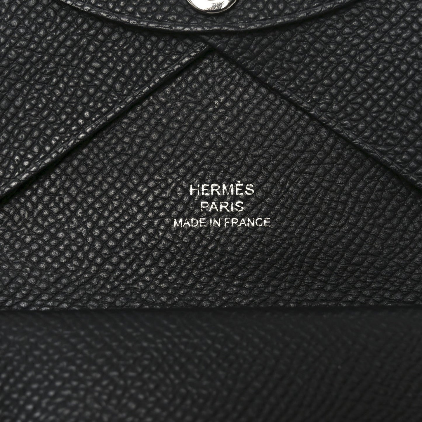 Hermes Epsom Calvi Duo Card Case Black