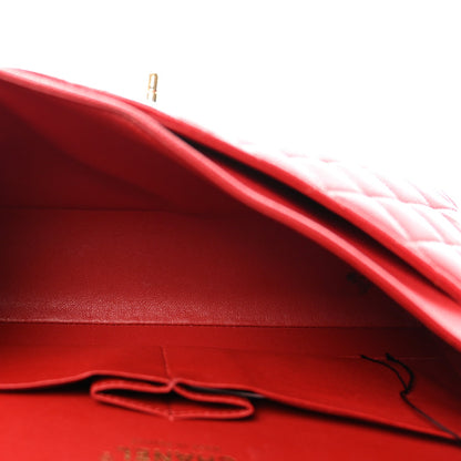 Chanel Caviar Quilted Medium Double Flap Red